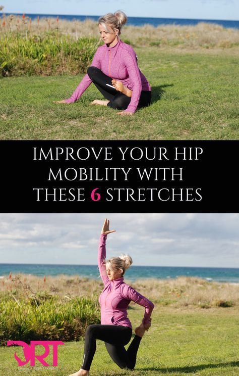 Improve your hip mobility with these 6 stretches. Full article explaining how and why Equestrian Workout, Mobility Workouts, Group Workouts, Dressage Exercises, Dressage Training, Healthier Habits, Dynamic Stretching, Horse Exercises, Workout Time