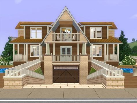 sims 3 house Sims Love, Bloxburg Exterior, Sims Inspiration, Sims Houses, Sims Builds, Sims 4 House Building, Family Villa, Sims Ideas, Sims Building