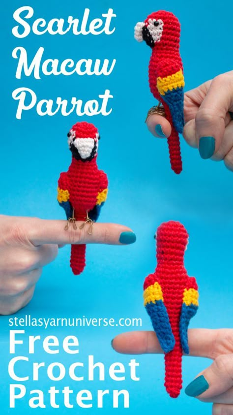 Crochet Parrot, Crochet Bird Patterns, Crochet Bird, January Crafts, Crochet Dog Patterns, Crochet Birds, Crochet Animals Free Patterns, Crochet Amigurumi Free Patterns, Crochet Amigurumi Free