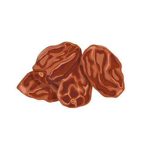 Dates Fruit Illustration, Dates Illustration Fruit, Dates Drawing, Dates Illustration, Highlight Pfp, Date Cartoon, Date Drawing, Bacon Drawing, Saudi Food