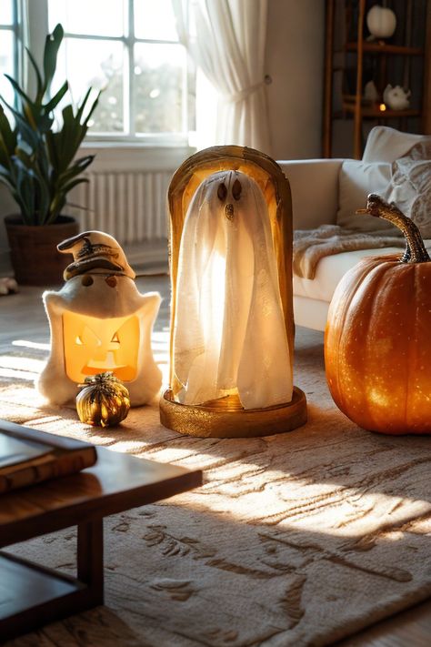 Halloween Decor-Halloween Decorations Indoor-Light Up Ghost in Glass Cloche-Cute Ghost with Light for Home Kitchen Mantel Tabletop Party Decor and Holiday Decorations Kitchen Mantel, Glass Cloche, Halloween Decorations Indoor, Decor Halloween, Cute Ghost, Holiday Decorations, Halloween Decor, Indoor Lighting, Party Decor