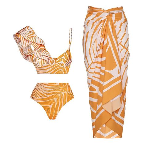 Two Piece Bathing Suits, Swimsuit With Cover Up, Beach Wrap Skirt, Skirted Swimsuit, One Shoulder Swimsuit, Summer Beach Outfit, Cut Out Swimsuits, Monokini Swimsuits, Swimsuit Set