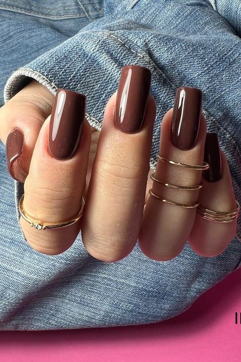 Nail,nail art, spring nail Square Brown Nails, Brown Beige Nails, Nail Colors Brown, Nails For Fall 2022, Brown Square Nails, Taupe Wedding, Checkered Nails, Brown Acrylic Nails, Brown Nail