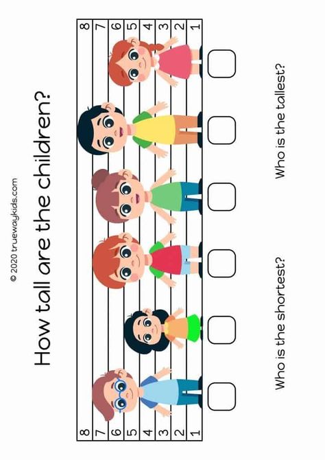 This worksheet is perfect for teaching preschoolers about height and the concepts of tallest and shortest. It includes a picture of three children of different heights, along with a question asking which child is tallest. The worksheet also includes a space for children to draw a picture of themselves and write their name, so they can compare their height to the other children in the Rhyming Words Worksheets, Teaching Preschoolers, Draw A Picture, Computer Education, Free Preschool Worksheets, Three Children, Free Preschool, Rhyming Words, Teaching Preschool