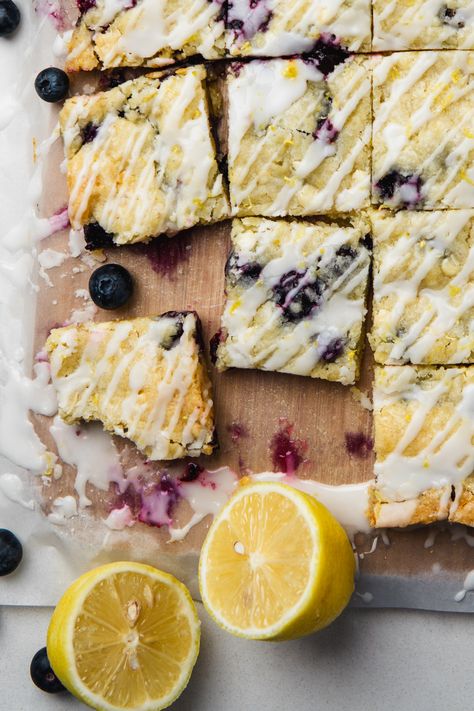 Zesty Lemon Blueberry Blondies Lemon Blueberry Blondies, Crockpot Brunch, Blonde Recipes, Blueberry Blondies, Lemon Blueberry Bars, Lemon Blueberry Cookies, Lemon Blueberry Scones, Fruit Scones, Blueberry Cookies