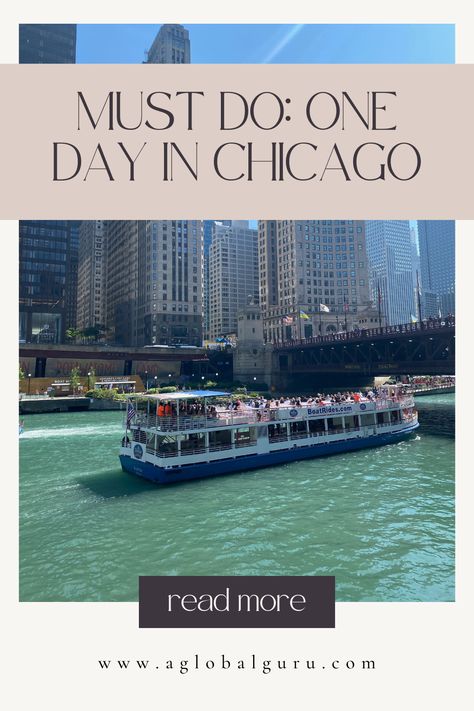 Here are your must do things while in Chicago - the best places to eat & fun things to do! Make the most of your 24 hours in Chicago. Magnificent Mile. Chicago Riverwalk. One Day Itinerary. 24hrs In Chicago, Chicago One Day Itinerary, Chicago Visit Things To Do, 1 Day In Chicago, Chicago Must Do, Fun Things To Do In Chicago, Chicago Day Trip, Magnificent Mile Chicago, One Day In Chicago