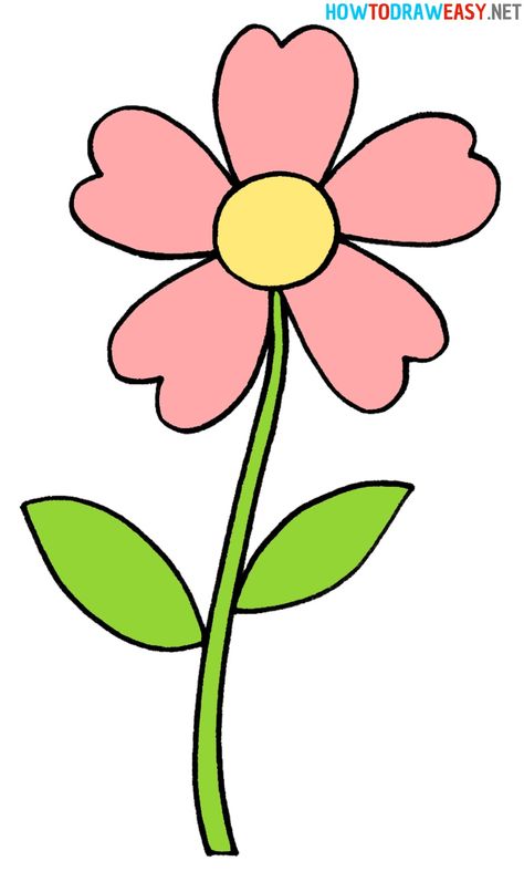 How to Draw a Flower #Flower #FlowerDrawing #HowtoDrawaFlower #FlowerArt #Artwork #StepbyStepFlowerDrawing #EasyDrawing #EasyDrawingTutorial Easy Flower Drawings For Beginners, Flower Drawing For Kids Easy, Flower Painting Cartoon, Flower Drawing Cartoon, Flowers For You Cute Cartoon, Easy Flower Drawings For Kids, Flower Cartoon Drawing, How To Draw Cartoon Flowers, Cartoon Flowers Drawing