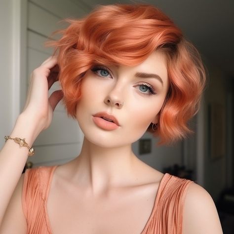 70 Short blonde hair We Cannot Stop Obsessing Over Fantasy Hair Color Short, Strawberry Blonde Short Hair, Short Strawberry Blonde Hair, Strawberry Blonde Bob, Red Hair Colors, Cheveux Oranges, Stop Obsessing, Strawberry Hair, Blonde Hairstyles