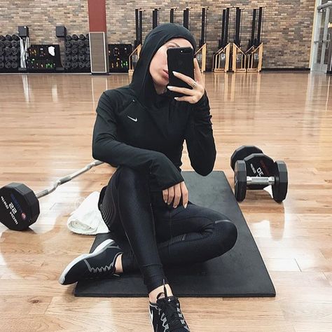 Business Promotions: press Contact ----------  NYC Hijab Sport Style, Modest Workout Clothes, Hijabi Styles, Does It Really Matter, Modest Workout, Sports Hijab, Exercise Clothes, Basketball Nike, Stile Hijab