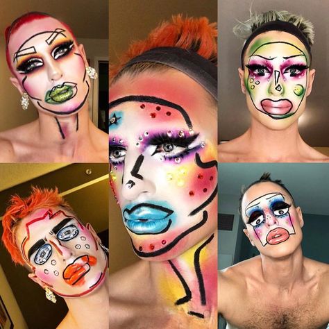 Milk’s makeup style is ART : rupaulsdragrace Cute Drag Makeup, Club Kid Makeup, Milk Drag Queen, Iconic Drag Makeup, Kid Makeup, Grunge Guy, Vogue Makeup, Drag Queen Makeup, Drag Make-up