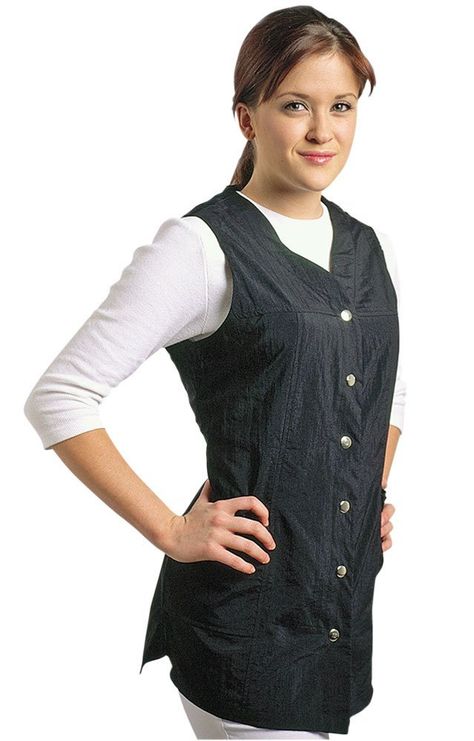 Sleeveless Black Salon Smock, Extra Large (Size 12) * Learn more by visiting the image link. (This is an Amazon affiliate link) Blouse Nylon, Branded Caps, Short People, Professional Image, Hair Dresser, Black Sleeveless, Vest Dress, Style Guides, Smocking