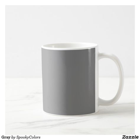 Gray Coffee Mug Grey Mugs, Basic Grey, Photo Mugs, It's Hot, Text Design, Travel Mugs, Custom Mug, Custom Mugs, Tea Cups