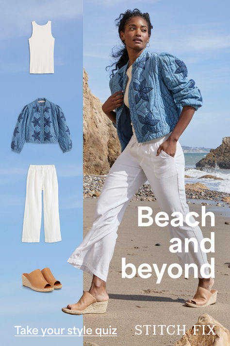 For wherever you’re going this summer, arrive in style. Stitch Fix has all those pieces you’ve been eyeing like lightweight jackets, easy tanks, drawstring pants, denim shorts, chic sandals and more. Your greatest summer looks are just a few clicks away. Blouse Outfit Casual, Adidas Outfit Women, White Pants Outfit, Stylish Outfits For Women Over 50, Summertime Outfits, Fashion Basics, Summer Outfits For Moms, Coastal Grandmother, Winter Styles