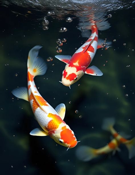 Real Koi Fish, Koi Side View, Koi Fish Real, Koi Fish Pictures, Koi Fish Reference, Koi Fish Underwater, Koi Photography, Koi Fish Photography, Koi Fish Photo