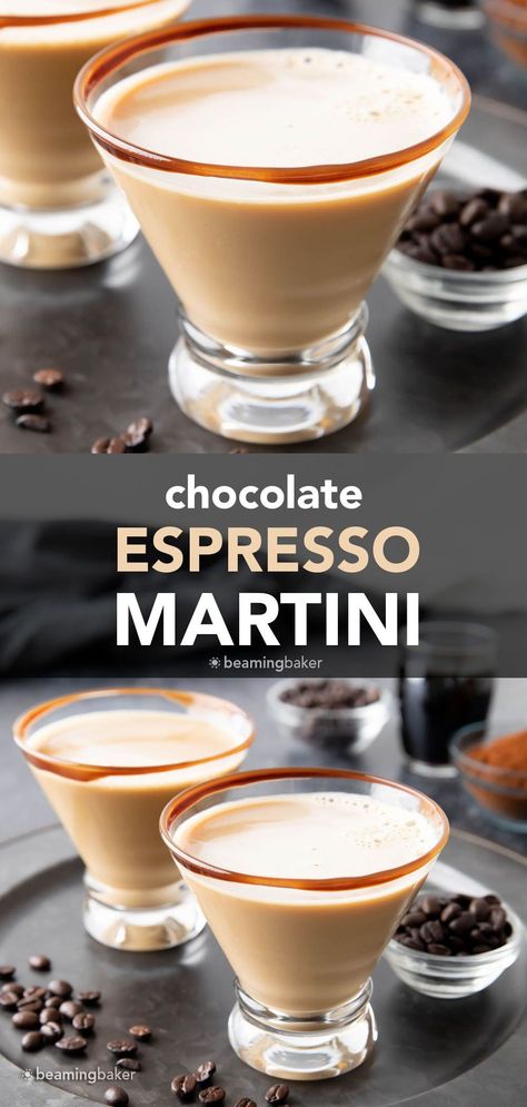 Chocolate Espresso Martinis, Different Espresso Martini, Expresso Martini Creamy, Espresso Martini Chocolate, Chocolate Coffee Martini, Expresso Martini Easy, Chocolate Expresso Martinis, Sweet Espresso Martini, Expresso Desserts