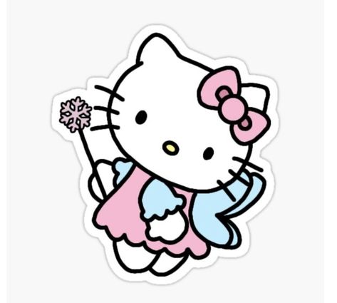 Hello Kitty Fairy, Kitty Fairy, Hello Kitty Stickers, Childrens Wall Decals, Baby Dresser, Fairy Stickers, Homemade Stickers, Hello Kitty Aesthetic, Hello Kit