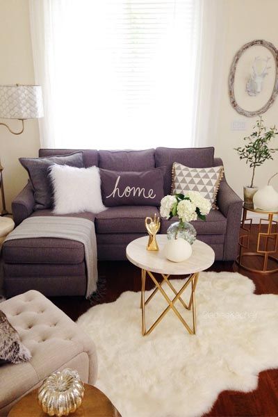 75 Lively Purple Living Room Photos 2019 | Shutterfly Decor Images, Furnitur Ruang Keluarga, Apartment Decoration, Decor Ikea, College Apartment Decor, Decor Studio, Diy Apartment Decor, Small Apartment Living Room, Small Living Room Decor