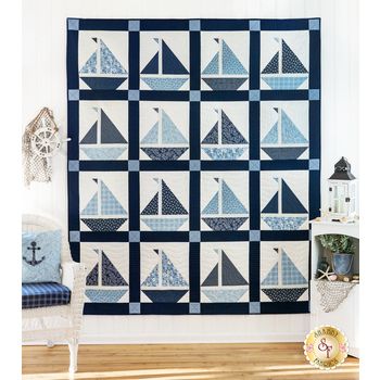 Sailboat Quilt, Boat Quilt, Camille Roskelley, Nantucket Summer, Colorful Quilt, Baby Quilt Pattern, Laser Cut Kit, Quilt As You Go, The Sailor