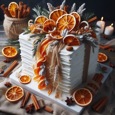 Decorated Carrot Cake Ideas, Square Carrot Cake, Carrot Cake Decoration, Floral Cake Design, Thanksgiving Cake, Different Wedding Cakes, Whipped Cream Cakes, Mini Bolo, Thanksgiving Cakes