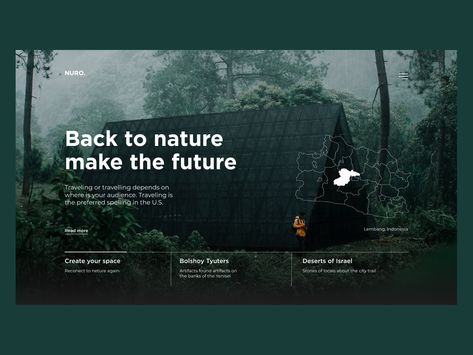 Back to nature inteface grid design grid motivation website content design typography ux web ui Nature Web Design, Nature Website Design, Website Hero Design, Nature Website, Travel Website Design, 보고서 디자인, Design Grid, 포트폴리오 레이아웃, Content Design