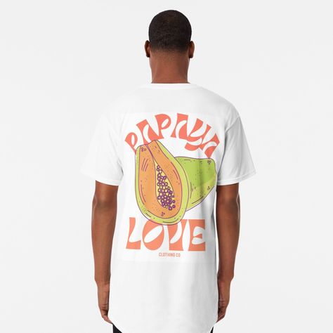 Fruit Tshirt Design, Papaya Fruit, Cow Ghee, Fruit Shirt, Streamer Dr, Papaya Fruits, Brand Ideas, Shirt Design Inspiration, Fruit Design