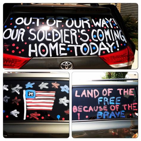 Deployment homecoming Coming Home From Deployment, Army Welcome Home Party Ideas, Welcome Home Ideas, Welcome Home Signs For Military, Deployment Homecoming Signs, Marine Homecoming, Welcome Home Son, Military Homecoming Signs, Soldier Homecoming