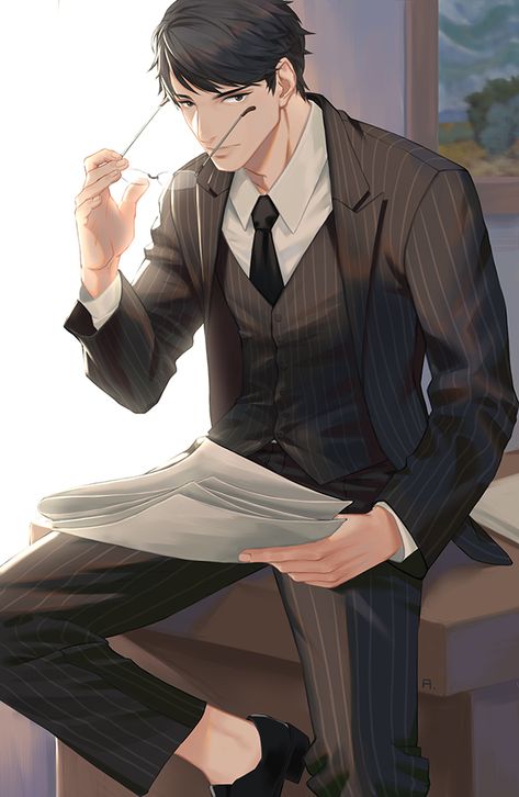 ~~ Anime Suit, Love Victor, Mr Love Queens Choice, Love And Producer, Mr Love Queen's Choice, Black Suit Men, Jumin Han, Mr. Love, Dark Anime Guys