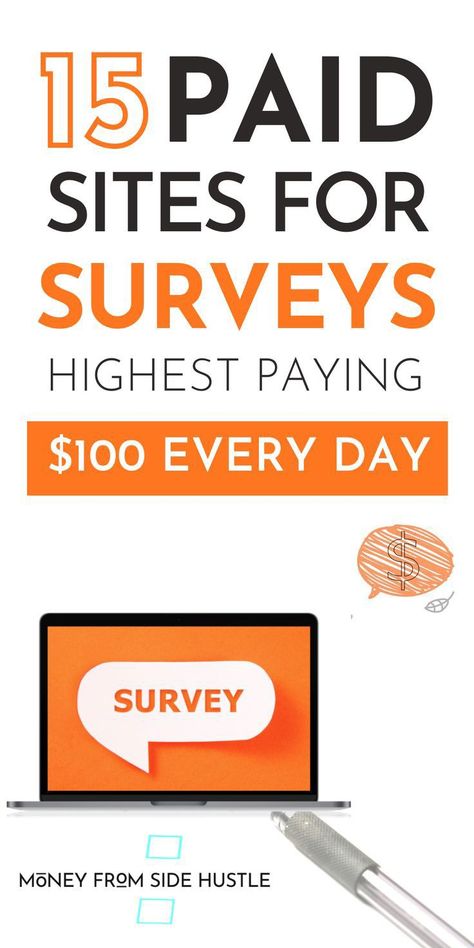 15 Paid sites for surveys highest paying $100 every day. Online Surveys For Money, Surveys For Money, Online Surveys That Pay, Earn Money Online Fast, Survey Sites, Paid Surveys, Social Media Jobs, Quick Money, Online Surveys