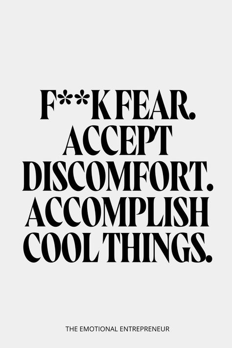 Discomfort Quotes, Fear Quotes, Motivational Quote Posters, I Am Affirmations, Cool Things, Bestselling Books, Spell Book, Quote Posters, Inspirational Quote