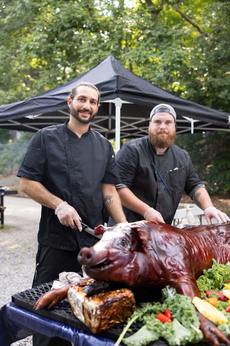 Big T's Jerky House & BBQ catered this wedding.  Dinner and a show with the roast pig.  www.unitymike.com  #unitymike #BestofWorcester #WorcesterMA #loveauthentic #NewEnglandWedding #WeddingDay #MassachusettsWeddingPhotographer #WorcesterWeddingPhotographer #BostonWeddingPhotographer #WeddingPhotographer #BostonWeddings #WorcesterWeddings #WeddingInspiration #BBQ #BigTBBQ   @bigtsjerkyhouse Whole Pig Roast, Whole Pig Roast Wedding, Pig Picking Wedding Reception, Hog Roast Wedding, Roasted Pig Whole Wedding, Pig Roast Wedding, Pig Wedding Cake, How To Cook A Whole Hog Pig Roast, Wedding Foods