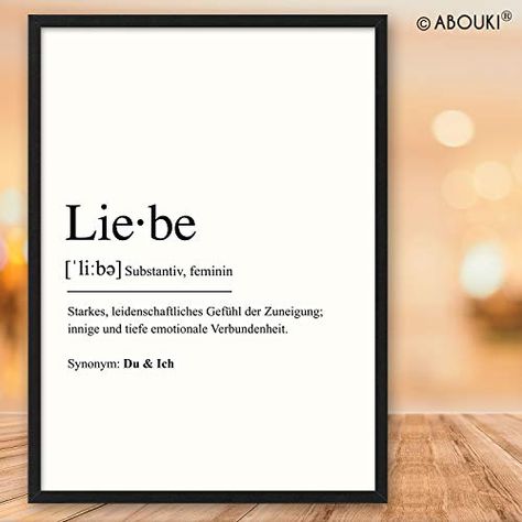 LIEBE Definition ABOUKI® Kunstdruck [ideales Geschenk] - moderne Deko - Design Poster Bild Geschenkidee Liebespaar Gastgeschenk Hochzeit Verlobung Jahrestag Valentinstag ungerahmt DIN A4: Amazon.de: Handmade Boyfriend Definition, A4 Poster, Just Married, Art Gallery Wall, Drawing Inspiration, Words Quotes, Wise Words, Quotes, Books