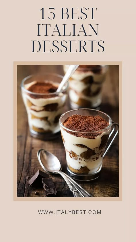 15 Best Italian Desserts - Traditional Italian Desserts You Will Love Traditional Italian Desserts, Italian Christmas Desserts, Authentic Italian Desserts, Italian Custard, Dessert Names, Italian Desserts Easy, Italian Desserts Traditional, Italian Dinner Party, Dinner Party Desserts