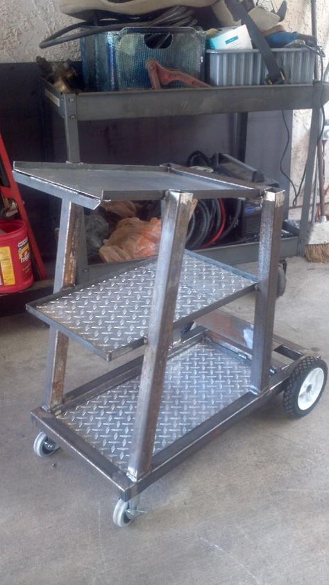 Welding Trolley, Roda Gerobak, Miller Welding, Welding Certification, Shielded Metal Arc Welding, Metal Sculpture Artists, Welding Cart, Diy Welding, Arc Welding