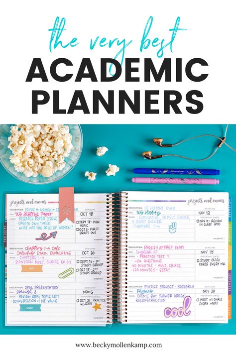 Erin Condren Academic Planner, Academic Agenda, Best Daily Planner, History Exam, Annual Planning, Mid Year Planner, Daily Routine Planner, Unique Planner, Christian Planner