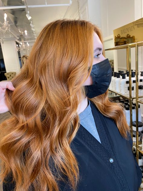 ginger hair with copper base. Ginger Copper Hair, Light Copper Hair, Best Blonde Hair, Hair Extensions Salon, Best Balayage, Salon Gold, Copper Blonde Hair, Best Hair Extensions, Rambut Brunette