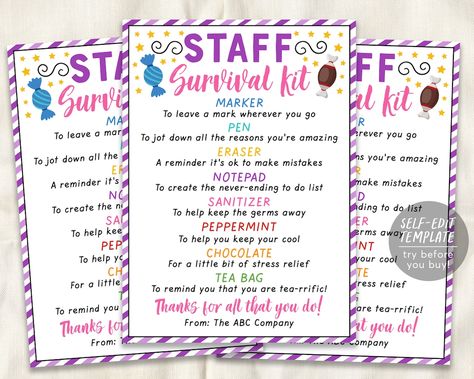 This Stickers, Labels & Tags item by PuffPaperCo has 13 favorites from Etsy shoppers. Ships from United States. Listed on Aug 25, 2024 Staff Survival Kit, Employee Appreciation Week, Survival Kit Gifts, Survival Kit For Teachers, Teacher Survival, Employee Appreciation Gifts, I Feel Free, Staff Appreciation, Employee Appreciation