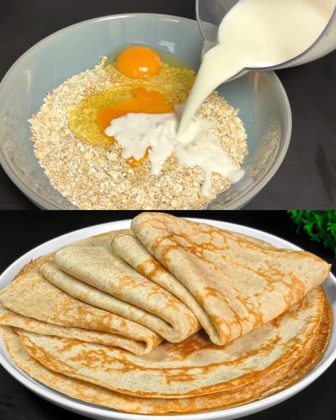 These oatmeal pancakes are a delicious, wholesome, and easy-to-make breakfast option. With the goodness of oats, a touch of sweetness, and the richness of butter and eggs, these pancakes are fluffy and satisfying. Perfect for a quick morning meal or a light snack, they are versatile and can be customized with your favorite toppings. Enjoy a nutritious start to your day with these delightful pancakes! Preparation Time Prep Time: 10 minutes Cooking Time: 15 minutes Total Time: 25 minutes Ingredien Egg And Oatmeal Pancakes, Healthy Oats Pancakes, Oats And Eggs Breakfast, Oatmeal And Eggs Breakfast, Egg Oatmeal Pancakes, Oat Pancakes Healthy, Oats Pancake Recipe, Oatmeal Flour Pancakes, Fluffy Oatmeal Pancakes