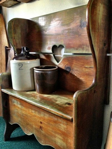 Love it Deacons Bench, Country Bench, Love Shelf, Wood Benches, Kids Bench, Primative Decor, Country Vintage, Prim Decor, Primitive Furniture