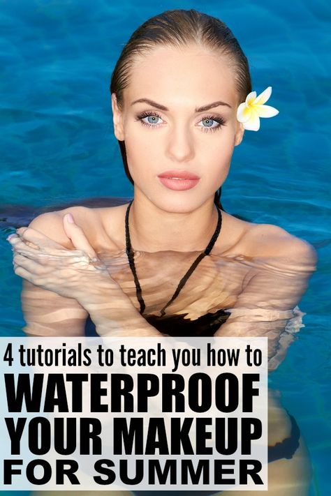 If you're planning on spending time in the water this summer, these makeup tutorials are filled with great tips to teach you how to waterproof your makeup! Best Waterproof Makeup, Summer Beauty Tips, Beach Makeup, Party Make-up, Face Tips, Best Makeup Tips, Make Up Tutorials, Makeup Tips And Tricks, Makeup Tips For Beginners