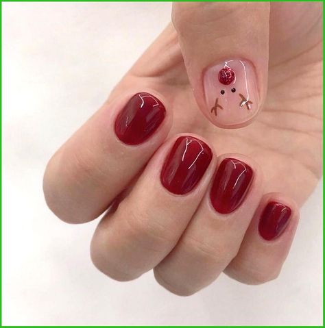 Christmas Nail Colours, Christmas French Tips, Glitter Christmas Nails, Cute Christmas Nail Designs, Christmas Sweater Nails, Deer Nails, Nail Art Noel, Cute Christmas Nails, Christmas Gel Nails