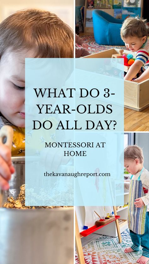 Montessori at 3-Years-Old Montessori Age 3, Homeschool For 3 Year, 3 Yrs Old Activities Teaching, Three Year Old Montessori Activities, Maria Montessori Activities, Indoor Activities For 3 Year, Montessori Activities 4yrs Old, Montessori 4 Yrs Old, 3 Yo Activities