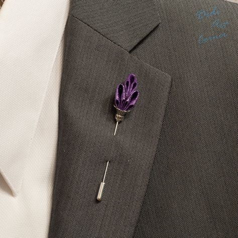 Men's Lapel Stick Pin / Elegant Handcrafted Royal by DidiArtCorner Royal Scepter, Lapel Pins Suit, Label Pin, Custom Cufflinks, Flower Lapel Pin, Lapel Pins Mens, Lapel Flower, Friendship Bracelets Diy, Fabric Accessories