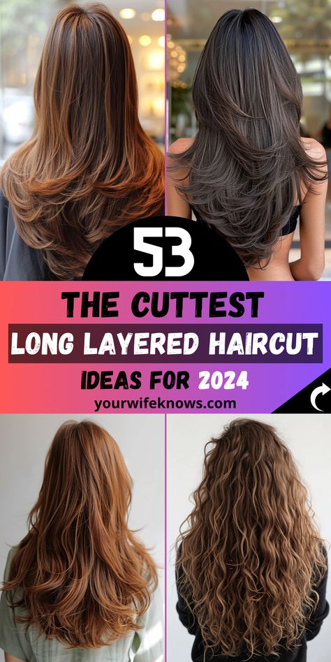 As the world spins into 2024, the timeless appeal of long layered haircuts remains a cornerstone of style and self-expression. This year, the trend evolves, infusing classic aesthetics with contemporary twists that cater to diverse textures and personal tastes. This article peels back the layers of this enduring trend, revealing how it adapts to the... Inverted Layers Long Hair, Long Length Haircuts, Layered Thick Hair, Haircuts 2024, Women Haircuts Long, Long Hair Trends, Long Length Hair, Sleek Ponytail Hairstyles, Thick Wavy Hair