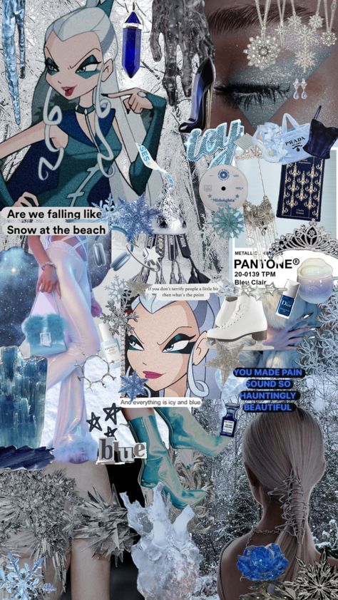 icy from winx club (trix) #icy #winxclub #winx #trix #blue #ice #freeze #aesthetic Freeze Aesthetic, Winx Trix, Aesthetic Shuffles, Boxing Videos, Image Collage, Clubbing Aesthetic, Fairy Artwork, Blue Ice, Beautiful Wallpapers Backgrounds