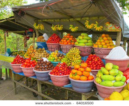 Open air fruit market Market Stall Display Ideas, Market Stall Display, Fruit Stall, Fruit Market, Fruit Stand, Fruit Stands, All Fruits, Local Farmers Market, Colorful Fruit