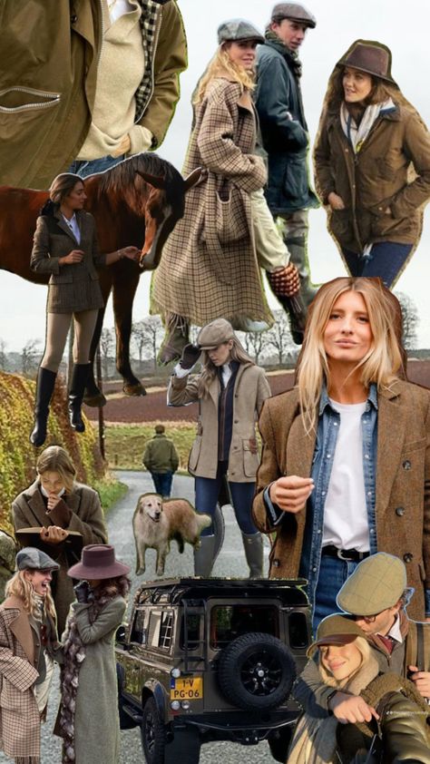 A/W 24 English countryside style English Country Outfits Women, English Hunting Outfit, English Countryside Fashion, English Countryside Aesthetic, English Countryside Style, English Country Fashion, English Outfit, Countryside Outfit, Ralph Lauren Girl