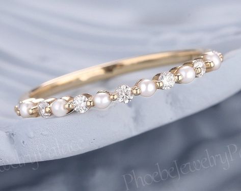 Wedding Bands Woman Pearl Diamond Wedding Band Set Pearl Cluster Ring 14K Rose Gold Wedding Ring Set Akoya Pearl Matching Stacking Ring 2pcs - Etsy Pearl And Diamond Band, Pearl Diamond Wedding Ring, Pearl Band Ring, Pearl Wedding Ring Set, Double Band Wedding Ring, Pearl Wedding Band, Rose Gold Wedding Ring Set, Pearl Gold Ring, Pearl Stacking Ring