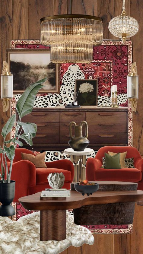 Eclectic Glam Living Room, Retro Apartment Decor, Eclectic Home Office, Eclectic Glam, Home Office Aesthetic, Funky Living Rooms, Dorm Design, Office Aesthetic, Glam Living