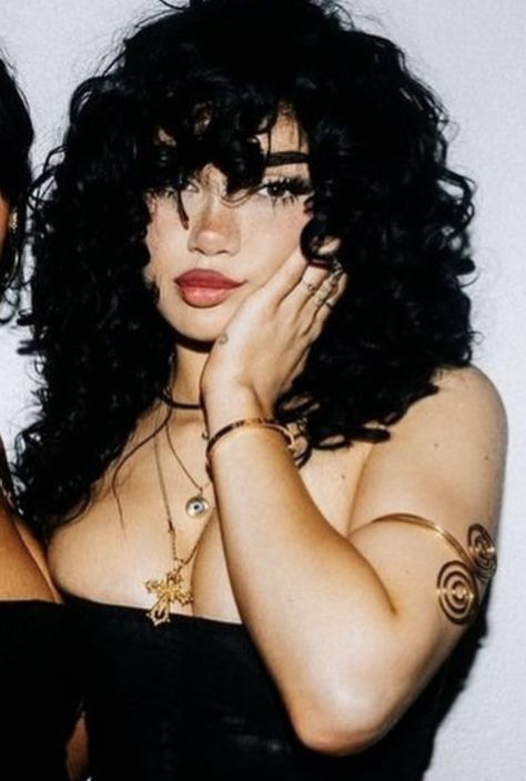 Curly Goth Hairstyles, Alt Curly Haircut, Curly Alternative Hair, Alternative Curly Hairstyles, Curly Hair Alternative Style, Alt Curly Hair, My Haircut, Goth Hair, Hair Things