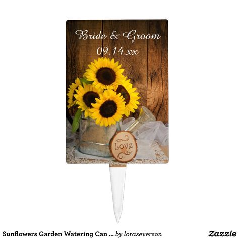 Sunflowers Garden Watering Can Barn Wedding Cake Topper Barn Wedding Cake, Daisy Wedding Cakes, Barn Wedding Cakes, Western Wedding Cakes, Sunflowers Garden, Wedding Cakes Ideas, Country Western Wedding, Wedding Cake Prices, Sunflower Bridal Shower